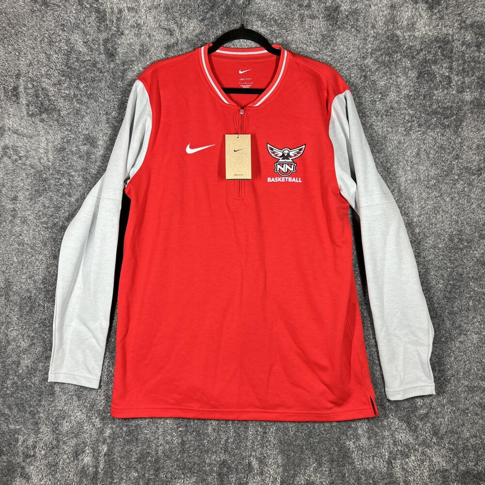 NN Basketball Shirt Long Sleeve Mens Large Red Basketball Nike Dri Fit New